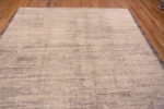 Top of Light Cream Color Solid Abstract Minimalist Design Modern Room Size Area Rug 11416 by Nazmiyal Antique Rugs