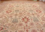 Top of Oversized Luxurious Ivory Background Happy Jewel Tone Color Large Scale Design Antique Persian Sultanabad Rug 72520 by Nazmiyal Antique Rugs