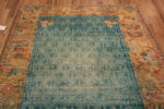 Top of Rare Small Square Shape Luxurious Antique Turkish Angora Oushak Rug 72690 by Nazmiyal Antique Rugs