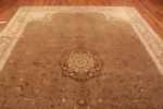 Top of A Truly Remarkable Rare And Beautiful Soft Color Wool and Cotton Pile Fine Weave Antique Persian Tabriz Rug 72428 by Nazmiyal Antique Rugs