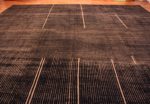 Top of Rich Earthy Charcoal Brown and Touches Of Cream Color Tribal Geometric Design Modern Area Rug 11857 by Nazmiyal Antique Rugs