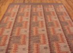 Top of Rustic Geometric Pattern Modern Swedish Design Flatwoven Kilim Room Size Rug 72686 by Nazmiyal Antique Rugs