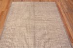 Top of Cream Color Minimalist Design Modern Soft Wool Pile Modern Area Rug 11229 by Nazmiyal Antique Rugs