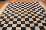 Top of Square Room Size Tribal Geometric Checkerboard Pattern Modern Rug 11673 by Nazmiyal Antique Rugs