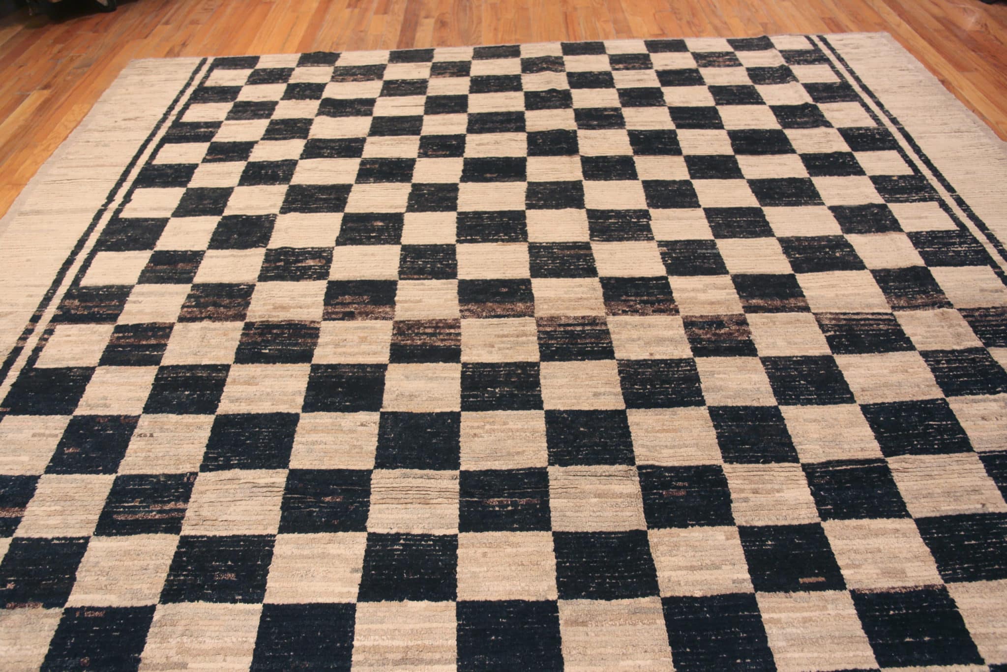 Area Rug With Square Pattern Square Checkerboard Pattern Modern Area Rug 11673 Nazmiyal
