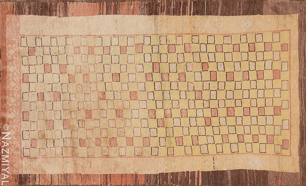 Vintage Turkish Checkerboard Design Rug Vintage Turkish Checkerboard Design Rug 46815 by Nazmiyal Antique Rugs