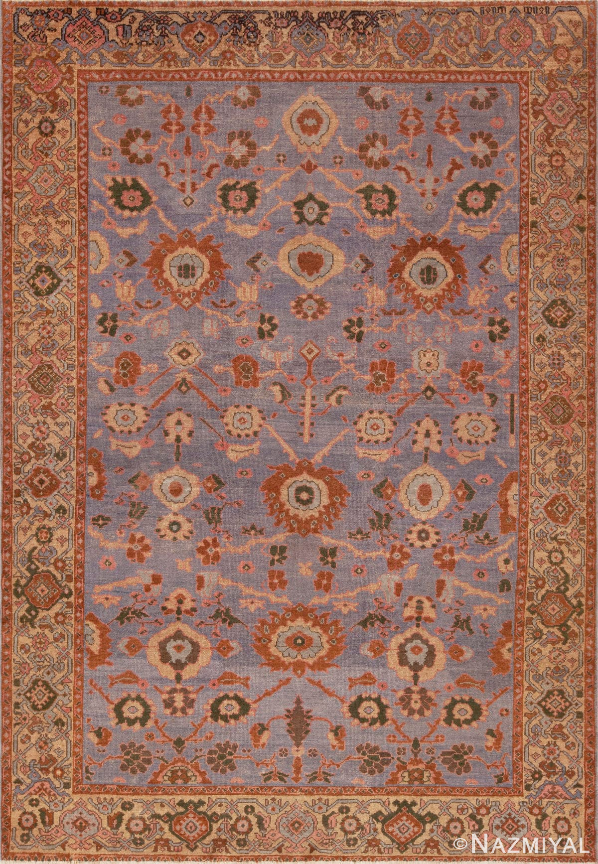 Tribal Allover Design Room Size Antique Persian Malayer Rug 70407 by Nazmiyal Antique Rugs