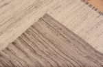 Weave of Abstract Solid Ivory Cream Background Modern Minimalist Hallway Runner Rug 11145 by Nazmiyal Antique rugs