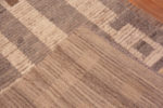 Weave of Artistic Tribal Geometric Neutral Color Modern Hallway Runner Rug 11088 by Nazmiyal Antique rugs