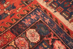 Weave of Captivating Rare Room Size Classic Red and Blue Color Tribal Antique Caucasian Flatweave Soumak Kilim Rug 72667 at Nazmiyal Antique Rugs