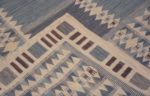 Weave of Large Geometric Modern Swedish Style Flatwoven Area Rug 72662 by Nazmiyal Antique Rugs