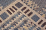 Weave of Light Blue Color Geometric Grid Pattern Modern Flatweave Swedish Design Kilim Rug 72685 by Nazmiyal Antique Rugs