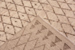 Weave of Ivory Background Brown Diamond Pattern Grid Design Modern Room Size Area Rug 11423 by Nazmiyal Antique Rugs