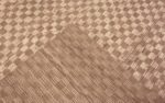 Weave of Neutral Earthy Tan and Cream Color Geometric Checkerboard Pattern Large Size Modern Area Rug 11701 by Nazmiyal Antique Rugs