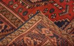 Weave of Small Rustic Geometric Tribal Antique Persian Heriz Rug 72562 by Nazmiyal Antique Rugs