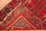 Weave of Small Scatter Size Red Blue Tribal Geometric Antique Turkish Yastic Rug 72555 by Nazmiyal Antique Rugs