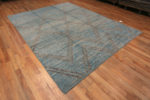 Whole View of Artistic Light Blue Abrash Background Brown Geometric Diamond Pattern Modern Area Rug #11503 Whole View of Artistic Light Blue Abrash Background Brown Geometric Diamond Pattern Modern Area Rug #11503 by Nazmiyal Antique Rugs