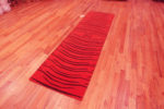 Whole View of Artistic Red And Black Color Modern Tiger Design Hallway Runner Rug 61125 by Nazmiyal Antique Rugs