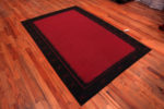 Whole View of Black And Red Minimalist Geometric Pattern Double Sided Vintage Scandinavian Reversable Kilim Rug #72338 by Nazmiyal Antique Rugs