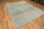 Whole View of Blue Green Seafoam Color Artistic Abstract Modern Room Size Rug 11517 by Nazmiyal Antique Rugs