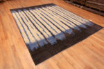 Whole View of Bold Graphic Primitive Pattern Ivory Background Modern Room Size Area Rug 11458 by Nazmiyal Antique Rugs