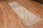 Whole View of Ivory Background Charcoal Color Tribal Geometric Modern Hallway Runner Rug 11184 by Nazmiyal Antique Rugs
