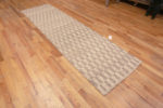 Whole View of Light Cream and Tan Color Geometric Modern Hallway High Low Wool Pile Runner Rug 11103 by Nazmiyal Antique rugs