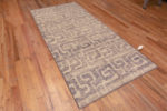 Whole View of Neutral Color Tribal Geometric Design Long and Narrow Gallery Size Modern Area Rug 11001 by Nazmiyal Antique Rugs