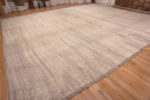 Whole View of Oversized Light Cream Minimalist Tribal Geometric Design Modern Area Rug 11855 by Nazmiyal Antique Rugs