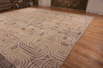 Whole View of Oversized Neutral Purple Grey Color Art Deco Hollywood Regency Style Modern Area Rug 11863 by Nazmiyal Antique Rugs