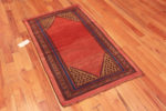 Whole View of Small Rustic Tribal Minimalist Paisley Motif Antique Persian Bakshaish Rug 72554 by Nazmiyal Antique Rugs
