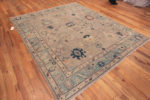 Whole View of Soft Neutral Room Size Modern Turkish Oushak Design Area Rug 11390 by Nazmiyal Antique Rugs