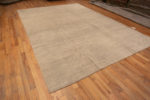 Whole View of Solid Light Ivory Cream Color Modern Room Size Area Rug 11654 by Nazmiyal Antique Rugs