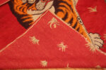 Back of Red Background Antique Chinese Tiger Rug 72846 by Nazmiyal Antique Rugs