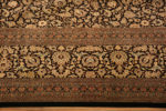 Border of Fine Allover Floral Design Luxurious Room Size Vintage Persian Silk Qum Rug 72742 by Nazmiyal Antique Rugs