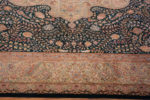 Border of Fine Luxurious Intricate Floral Design Vintage Persian Silk Qum Rug 72752 by Nazmiyal Antique Rugs
