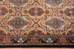 Border of Fine Luxurious Persian Qum Silk Hallway Runner Rug 72786 by Nazmiyal Antique Rugs