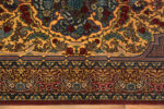 Border of Fine Small Artistic Gold Color Luxurious Vintage Persian Silk Qum Rug 72773 by Nazmiyal Antique Rugs
