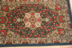 Border of Fine Small Green Floral Vintage Persian Silk Qum Rug 72779 by Nazmiyal Antique Rugs