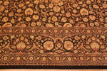 Border of Fine Traditional Vintage Persian Silk Qum Luxury Rug 72758 by Nazmiyal Antique Rugs