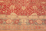 Border of Floral Antique Persian Tabriz Area Rug 72821 by Nazmiyal Antique Rugs