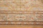 Border of Luxurious Light Gold Color Fine Room Size Vintage Persian Silk Qum Rug 72746 by Nazmiyal Antique Rugs