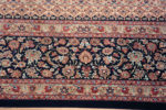 Border of Luxurious Room Size Silk Vintage Blue Persian Fine Qum Gonbad Design Rug 72741 by Nazmiyal Antique Rugs