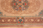 Border of Luxurious Small Fine Floral Vintage Persian Silk Qum Rug 72781 by Nazmiyal Antique Rugs