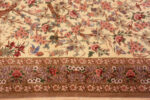 Border of Small Artistic Tree of Life Animal Design Vintage Persian Silk Qum Luxury Rug 72782 by Nazmiyal Antique Rugs