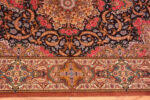 Border of Small Size Fine Weave Vintage Persian Silk Qum Luxury Rug 72763 by Nazmiyal Antique Rugs
