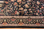 Border of Small Size Floral Design Luxurious Vintage Persian Silk Qum Rug 72764 by Nazmiyal Antique Rugs