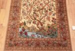 Bottom of Small Artistic Tree of Life Animal Design Vintage Persian Silk Qum Luxury Rug 72782 by Nazmiyal Antique Rugs