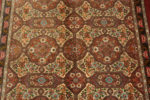 Close Up of Fine Intricate Floral Vintage Persian Silk Qum Hallway Runner Rug 72754 by Nazmiyal Antique Rugs