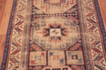 Close Up of Geometric Antique Caucasian Kazak Tribal Runner Rug 72833 by Nazmiyal Antique Rugs